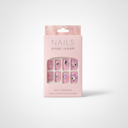 Pink Press-On Nails – DIY Stick-On Set for Women & Kids