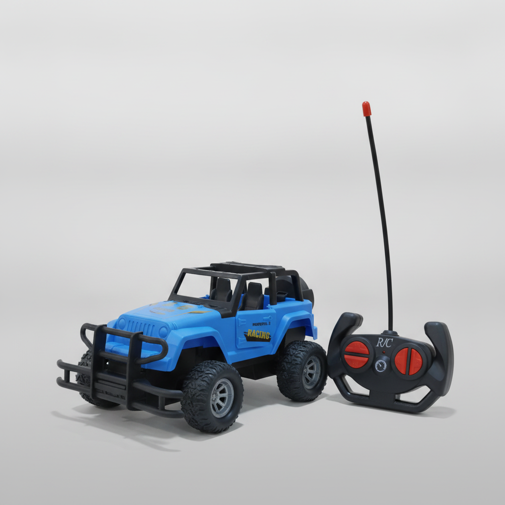RC Off-Road Jeep Toy Car with Remote Control – Blue