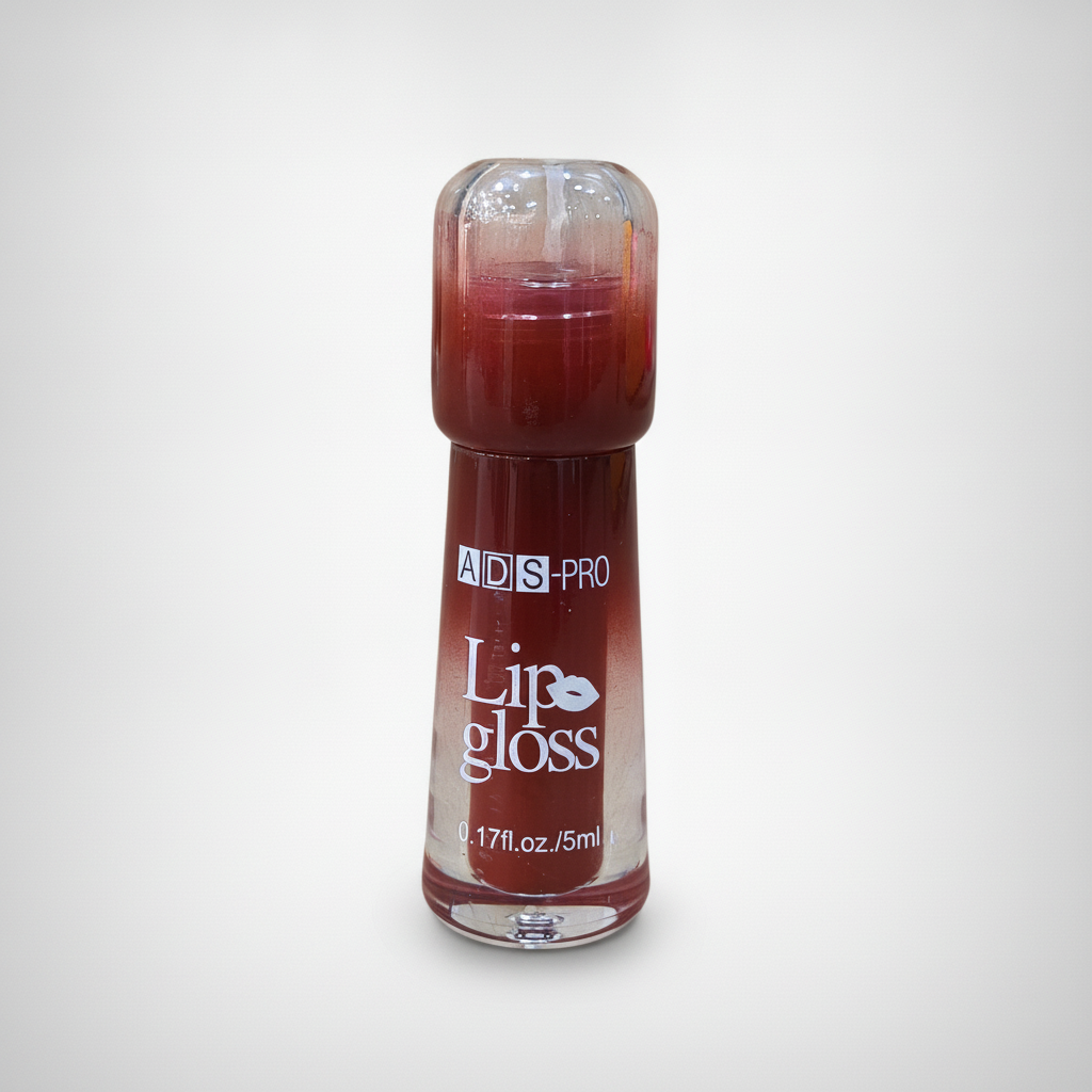 ADS-PRO Waterproof Lip Gloss – Deep Berry Red, 5ml