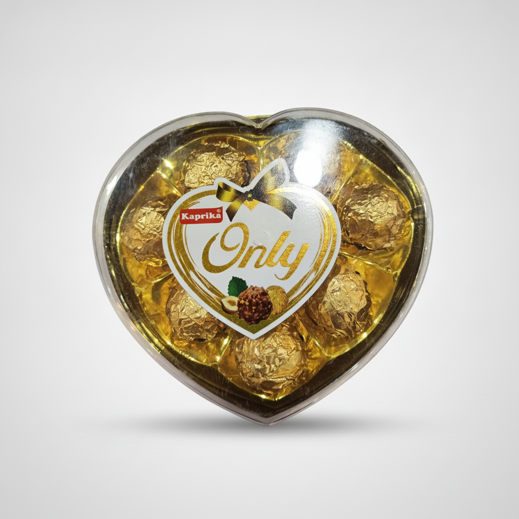 Kaprika Only Hazelnut Chocolates – Heart-Shaped Gift Box