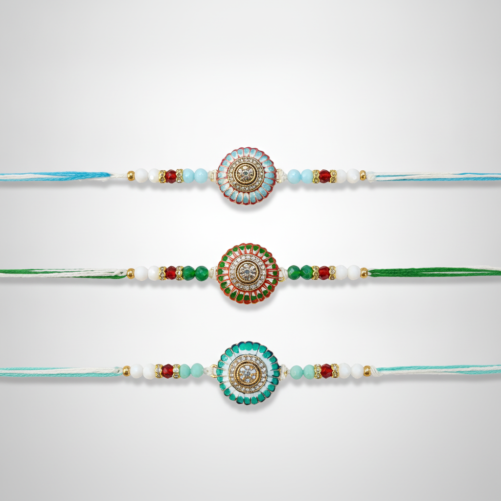 Traditional Meenakari Rakhi