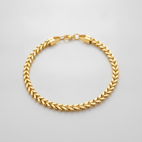 Men's Gold Franco Chain Bracelet – Bold Link Design
