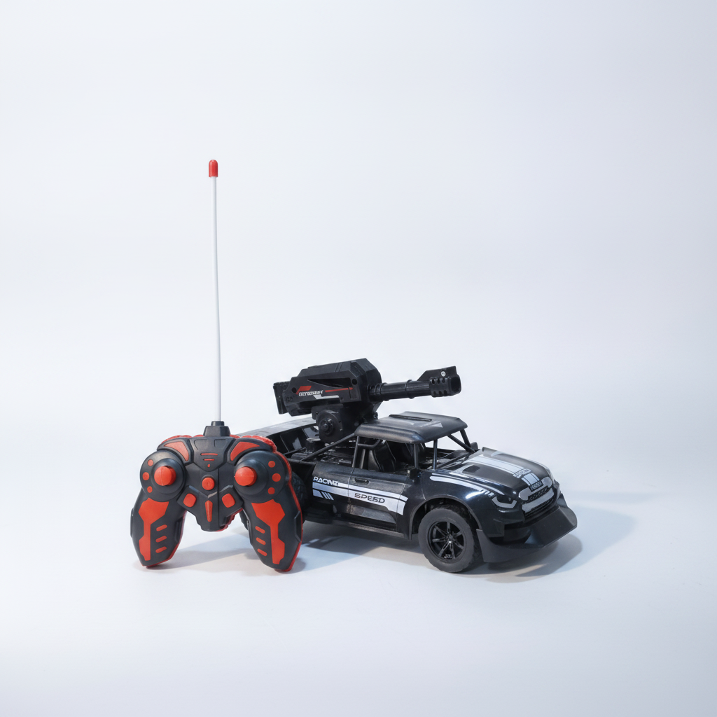 RC Battle Car with Rotating Turret – Racing Speed X
