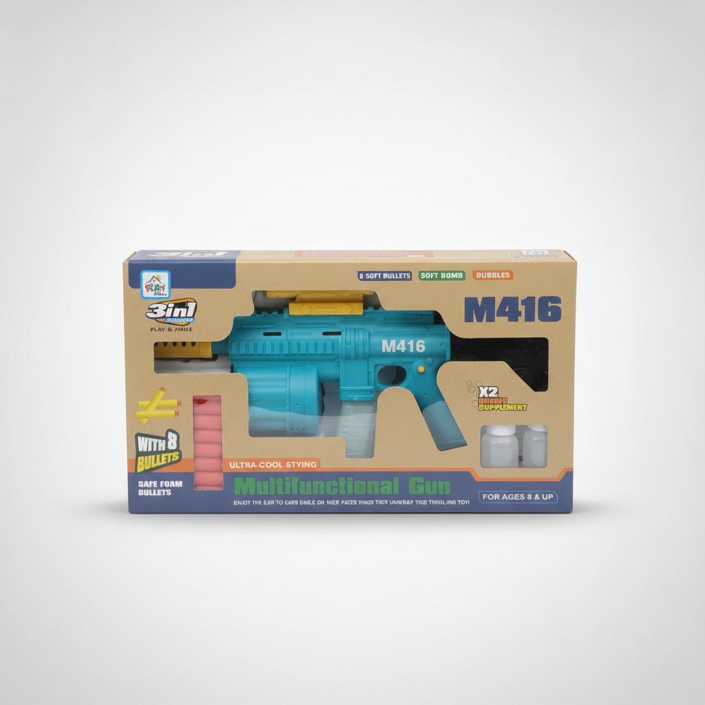 M416 3-in-1 Multifunctional Toy Gun for Kids Ages 8+