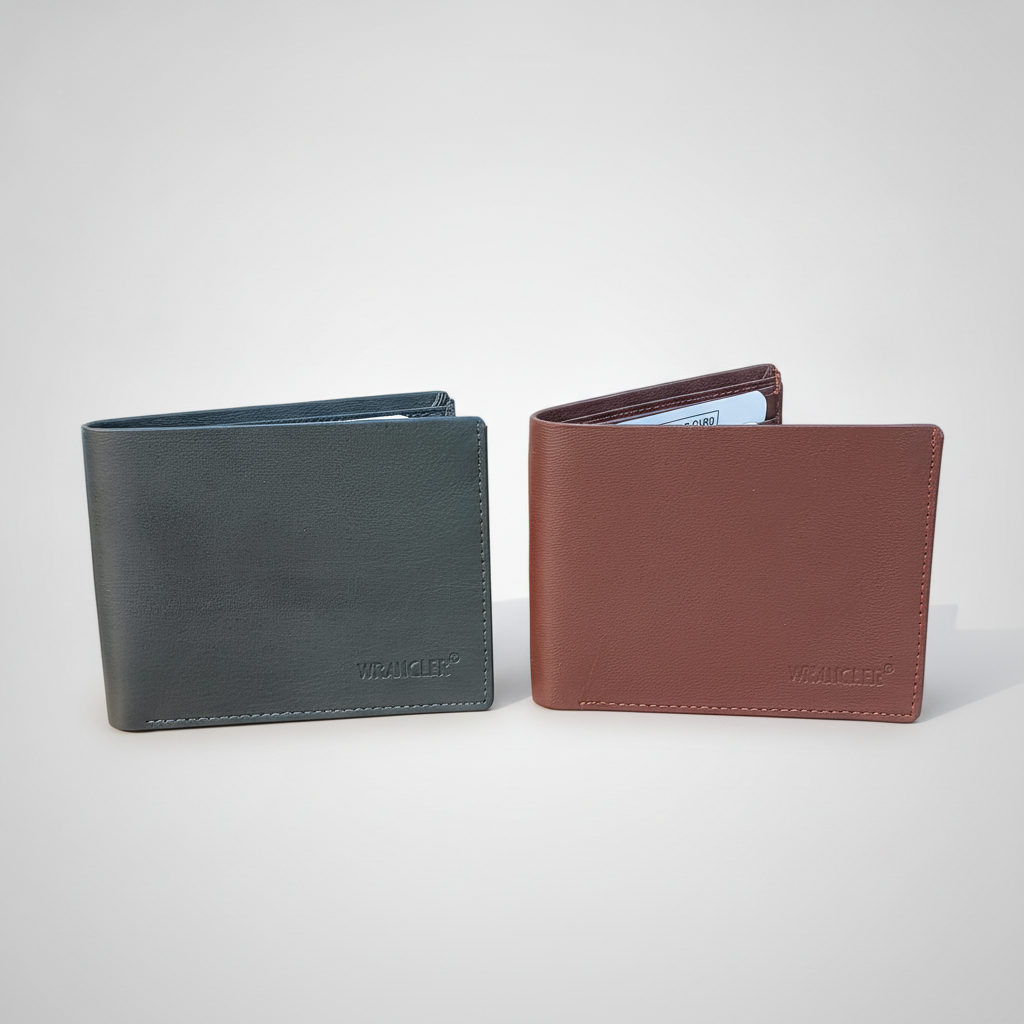 Wrangler Men's Bifold Leather Wallet – Classic & Slim