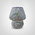 Handcrafted Mosaic Glass Candle Holder – Colorful Leaf Design