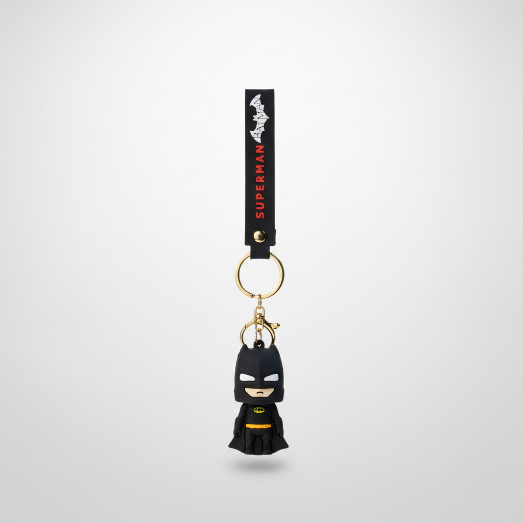 Batman & Superman DC Heroes Rubber Figure Keychain