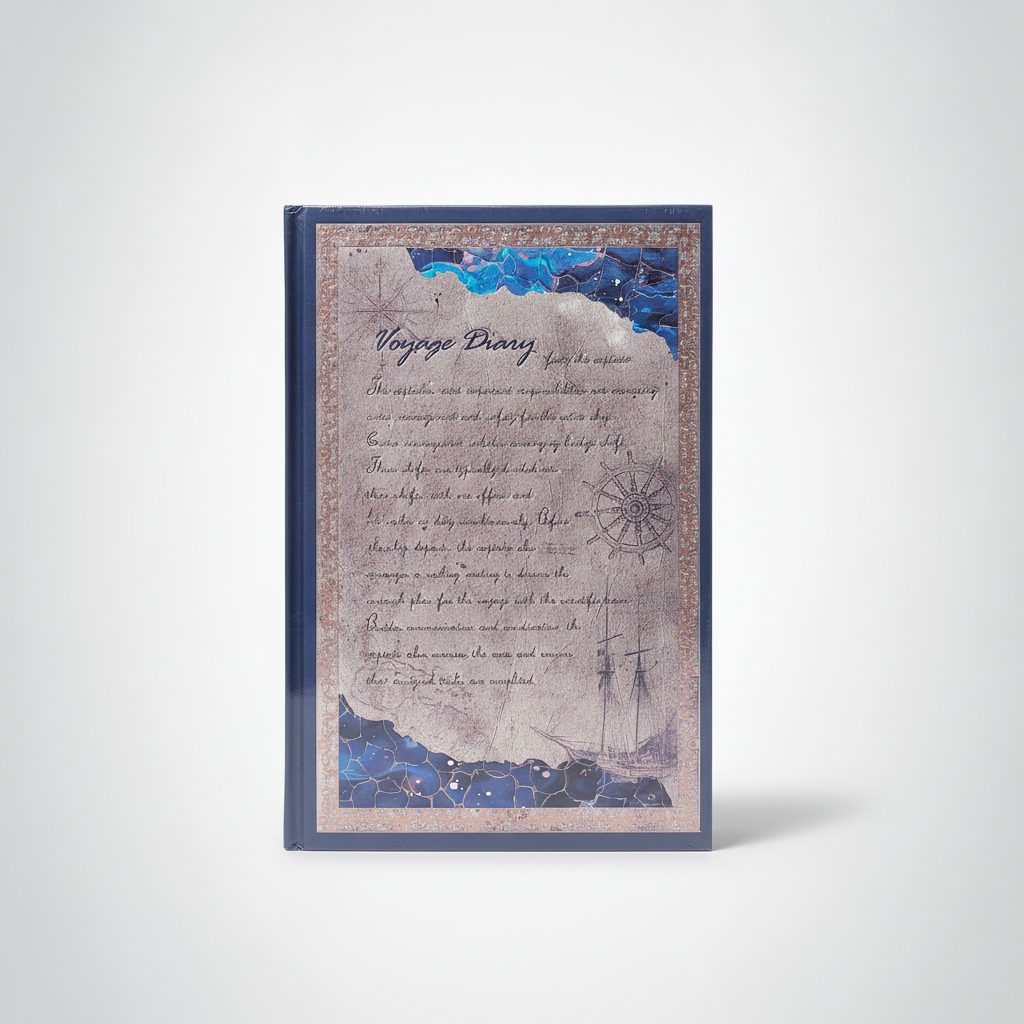 Voyage Diary – Captain's Hardcover Journal with Nautical Design