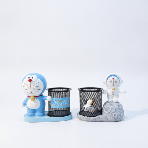 Doraemon Pen Stand Desk Organizer with Mesh Holder