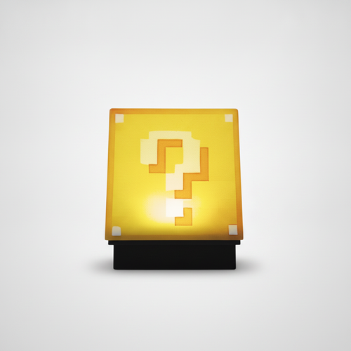 Super Mario Question Mark Block LED Desk Lamp