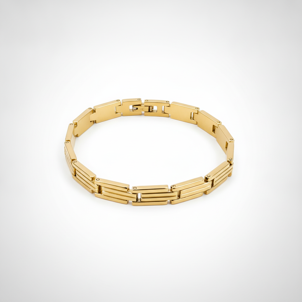 Men's Gold-Tone Stainless Steel Link Bracelet