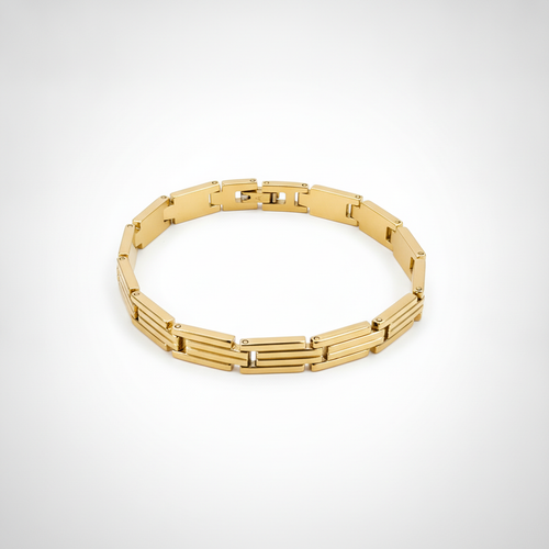 Men's Gold-Tone Stainless Steel Link Bracelet