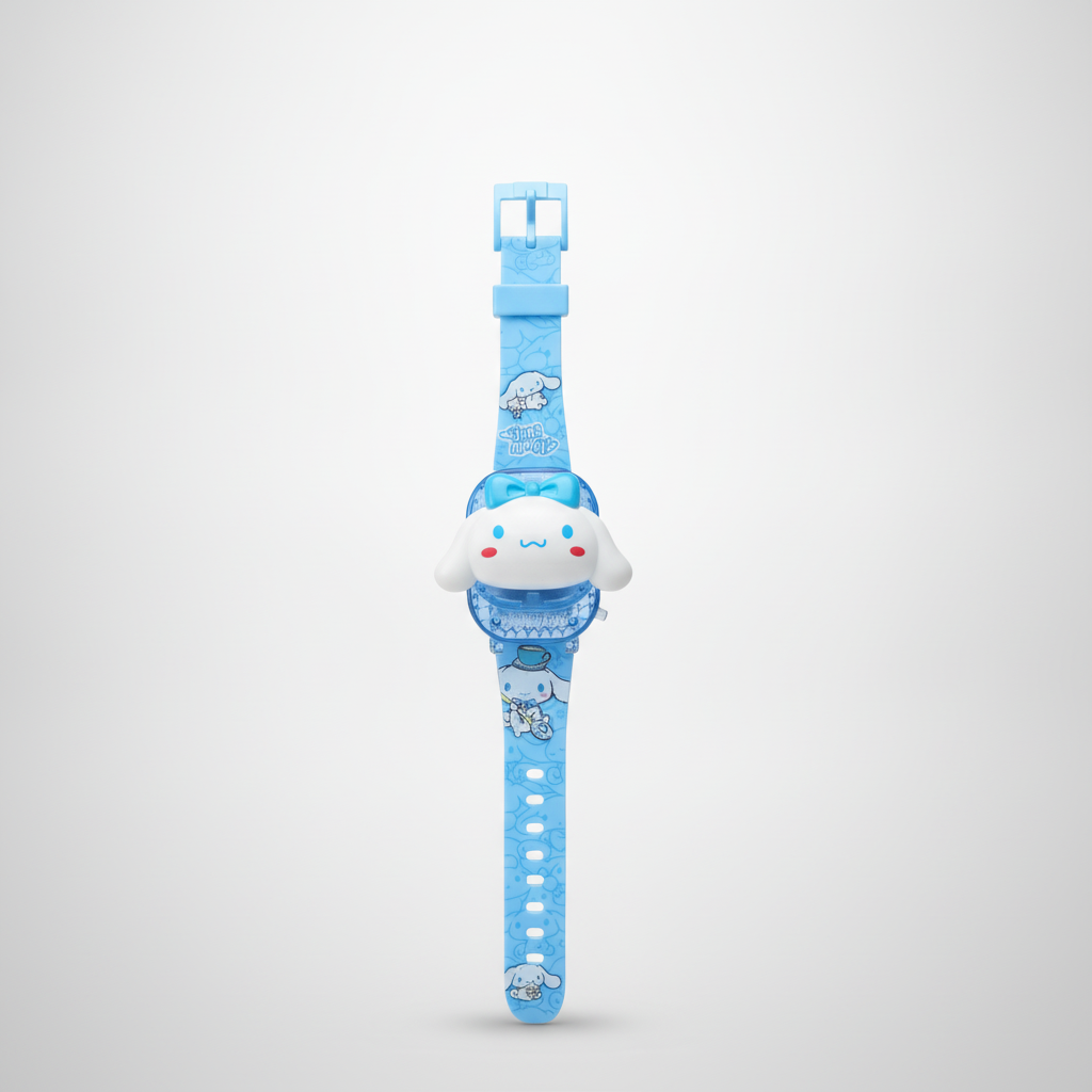 Cinnamoroll Kids Digital Watch with Rotating Light – Blue