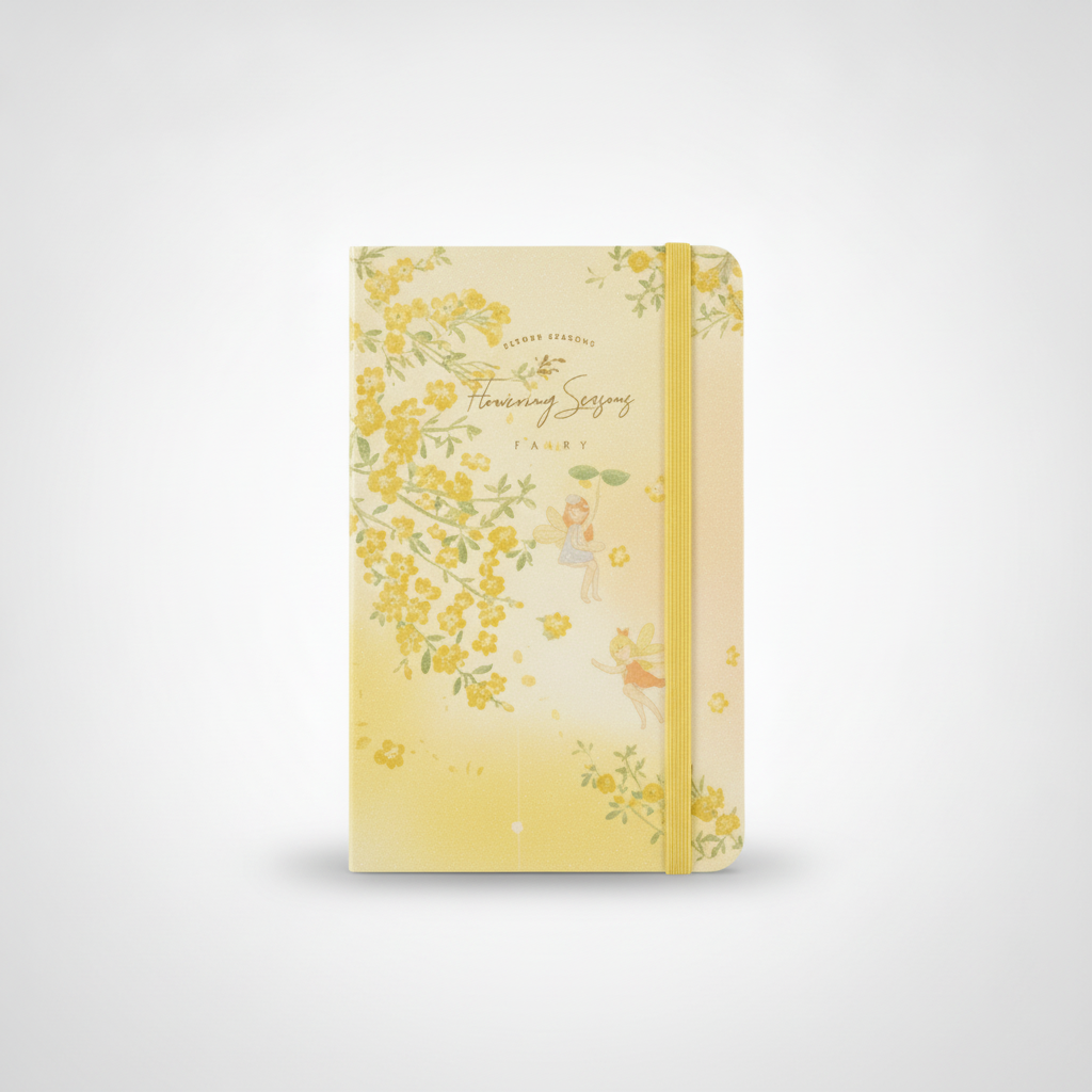 Flowering Seasons Fairy Hardcover Mini Diary Journal