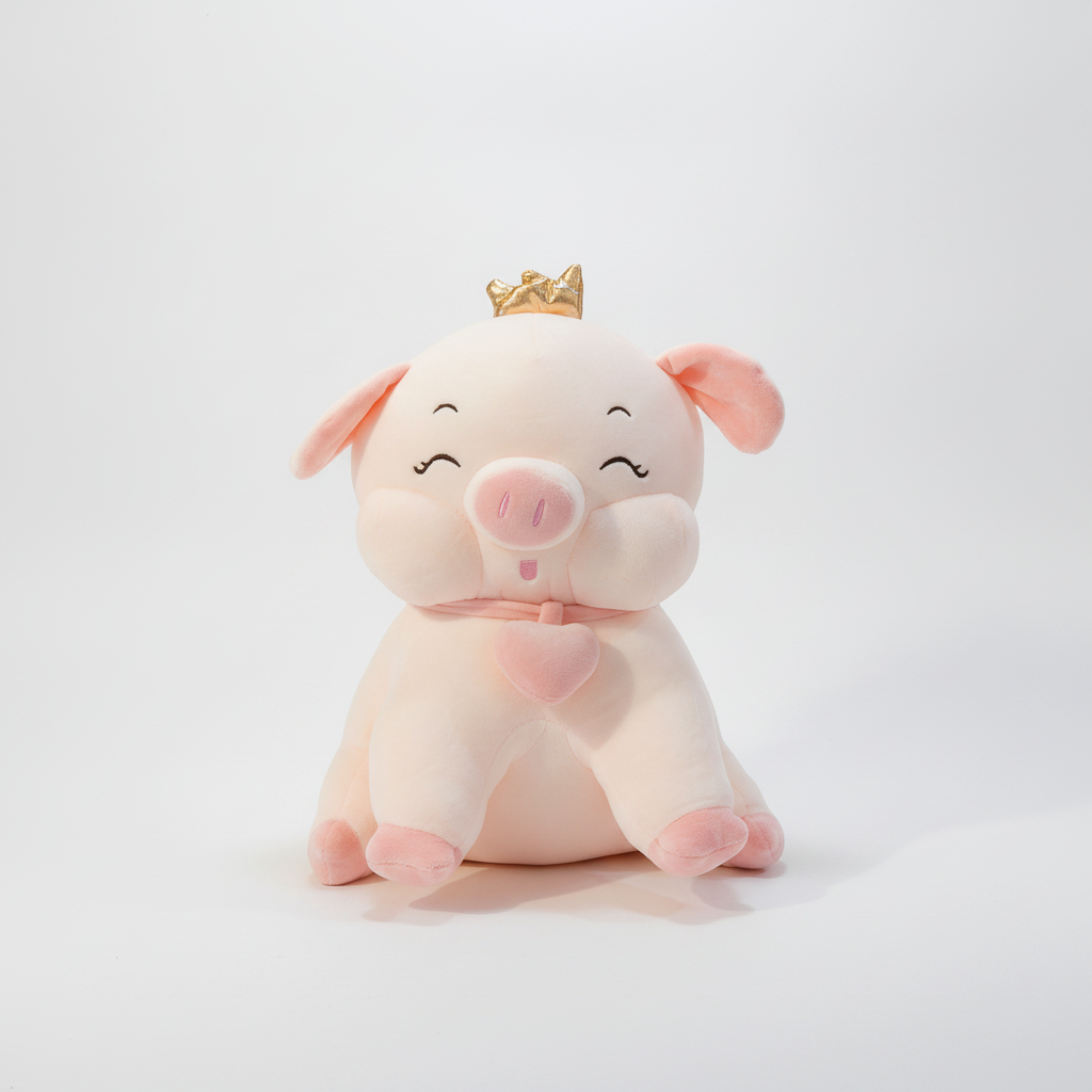 Royal Crown Pig Plush Stuffed Animal Toy – 40 cm