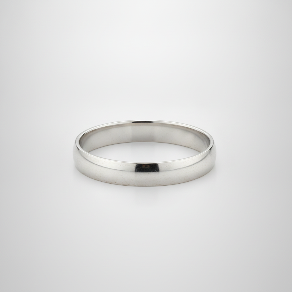 Men's Classic Polished Silver Band Ring