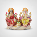 Laxmi Ganesh Idol – Colorful Resin Pooja Statue