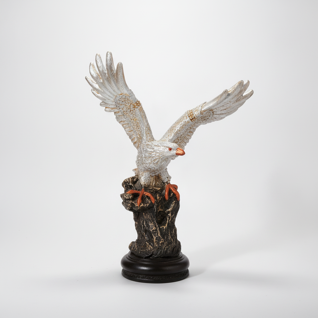Majestic Eagle in Flight Poly Resin Figurine – 11.5"