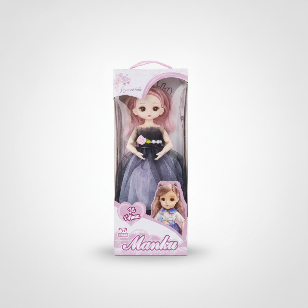 Manku Fashion Doll – Elegant Ball Gown Princess Toy for Girls