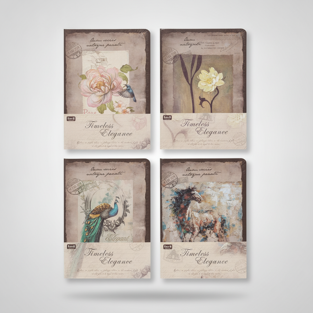 Timeless Elegance Vintage-Style Hardcover Diary Journal