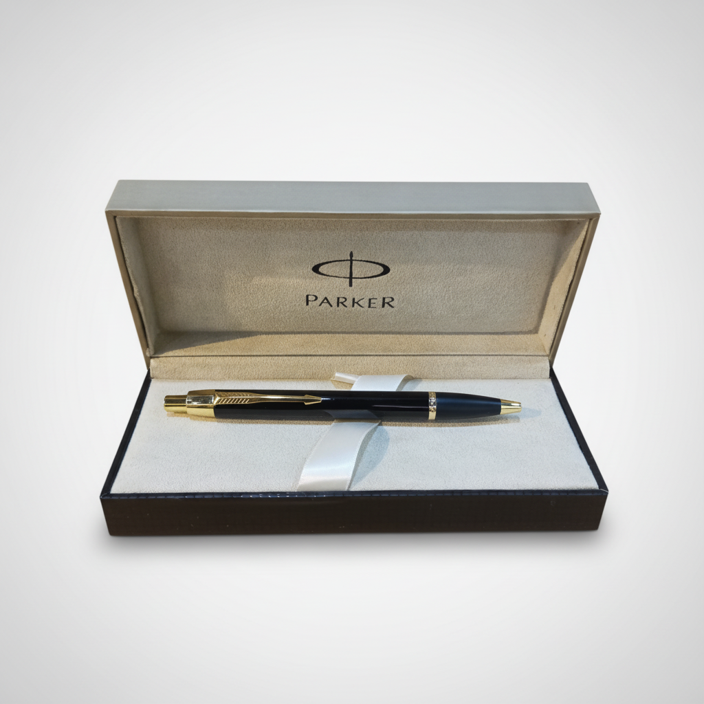 Parker IM Black & Gold Ballpoint Pen with Gift Box