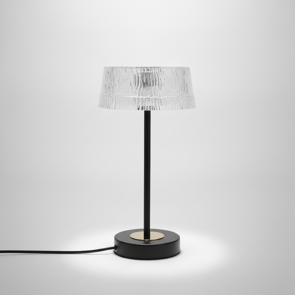 Crystal Glass Table Lamp with 3 Lighting Modes