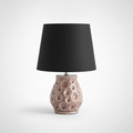 Ceramic Bubble Table Lamp with Black Fabric Shade
