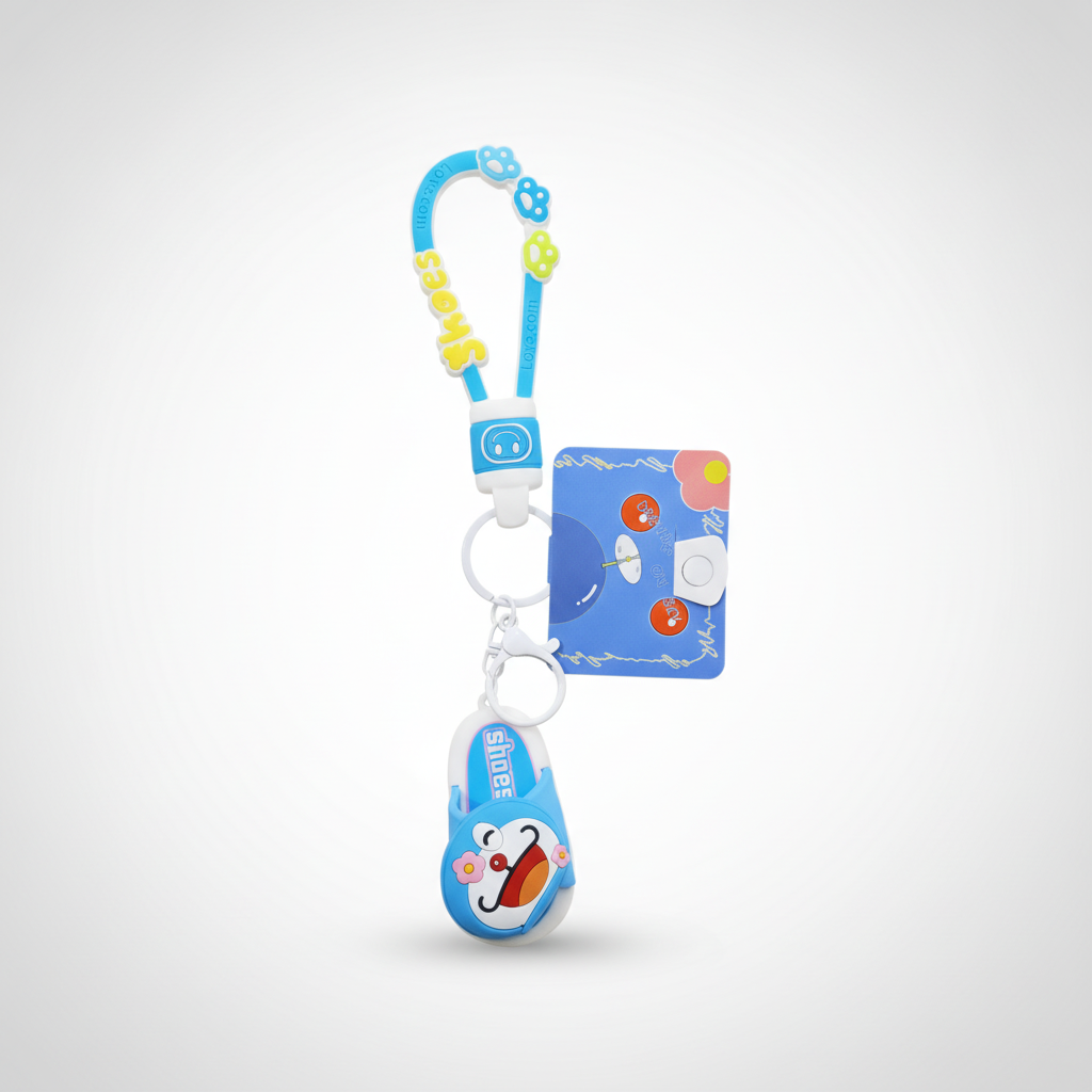 Doraemon Mini Shoe Keychain – Cute Anime Charm Keyring