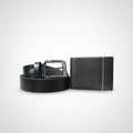 Wrangler Men's Genuine Leather Wallet & Belt Combo Set