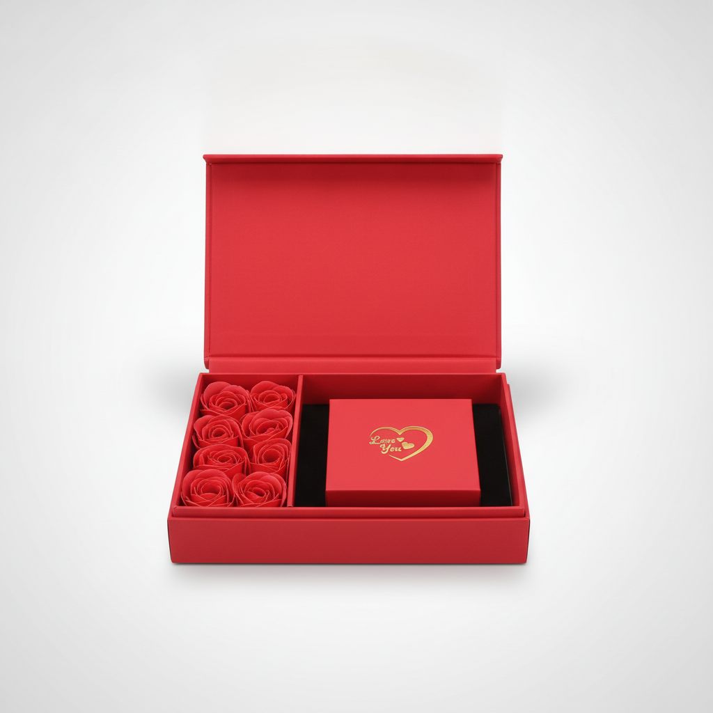 Luxury Red Rose Gift Box Set with Jewelry Box – Love You