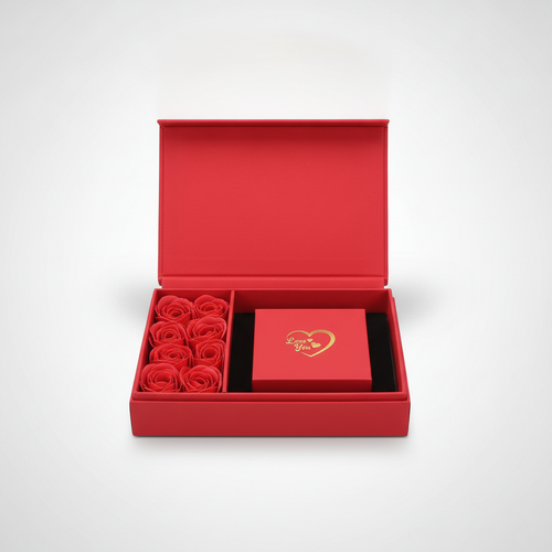 Luxury Red Rose Gift Box Set with Jewelry Box – Love You
