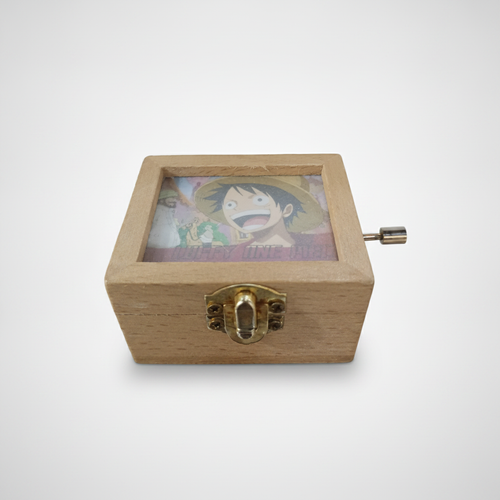 One Piece Monkey D. Luffy Wooden Hand-Crank Music Box