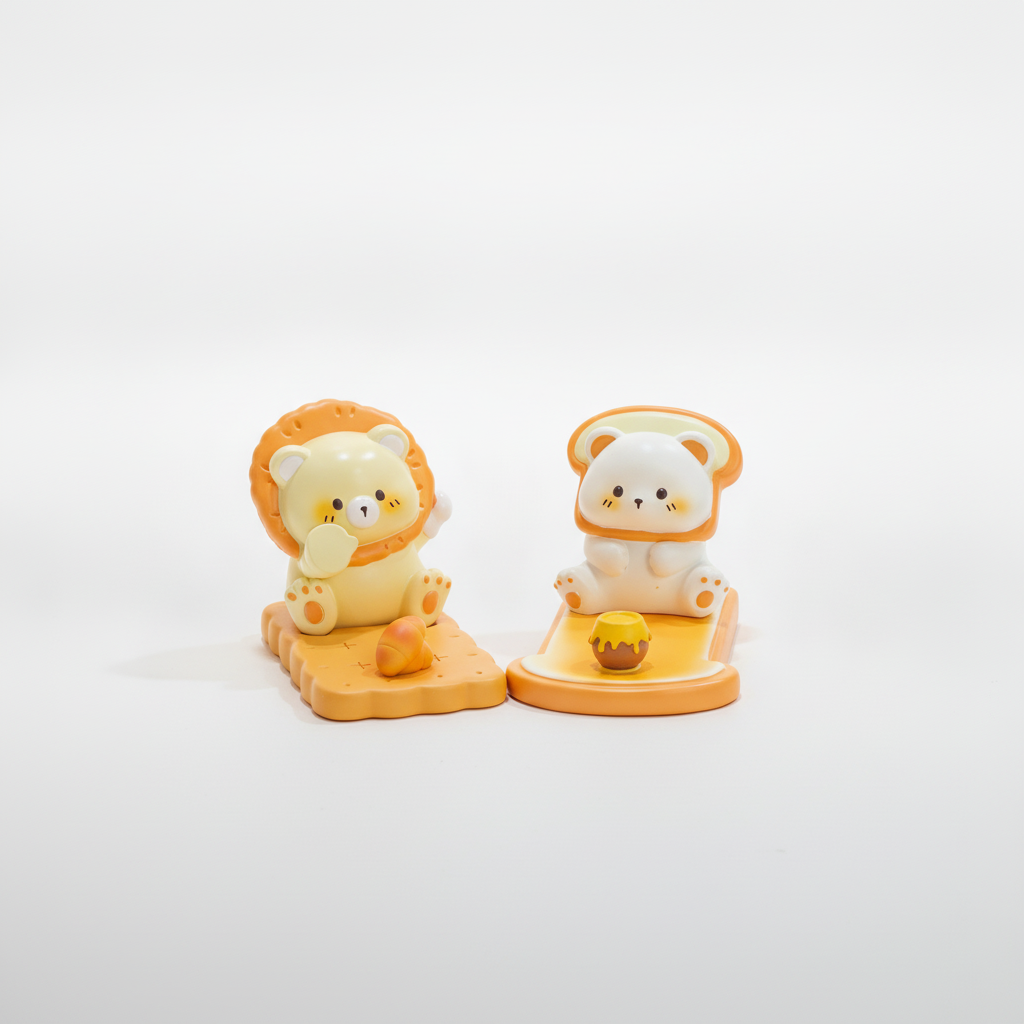 Cute Bear Bread Mobile Phone Stand Desk Holder