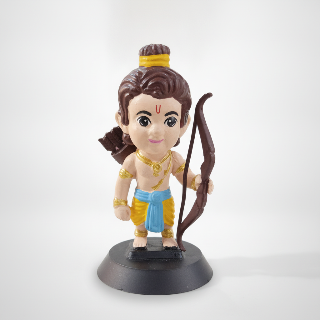 Lord Rama Chibi Bobblehead Figurine with Bow & Arrow