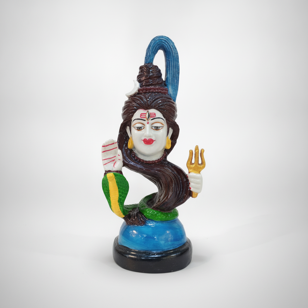 Lord Shiva Polyresin Statue – Vibrant 11-Inch Figurine