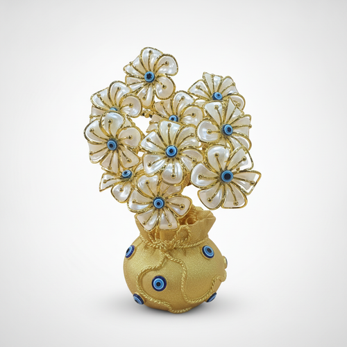 Golden Evil Eye Flower Tree Decorative Figurine