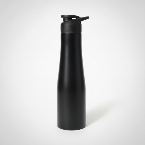 Matte Black Stainless Steel Water Bottle – 590ml