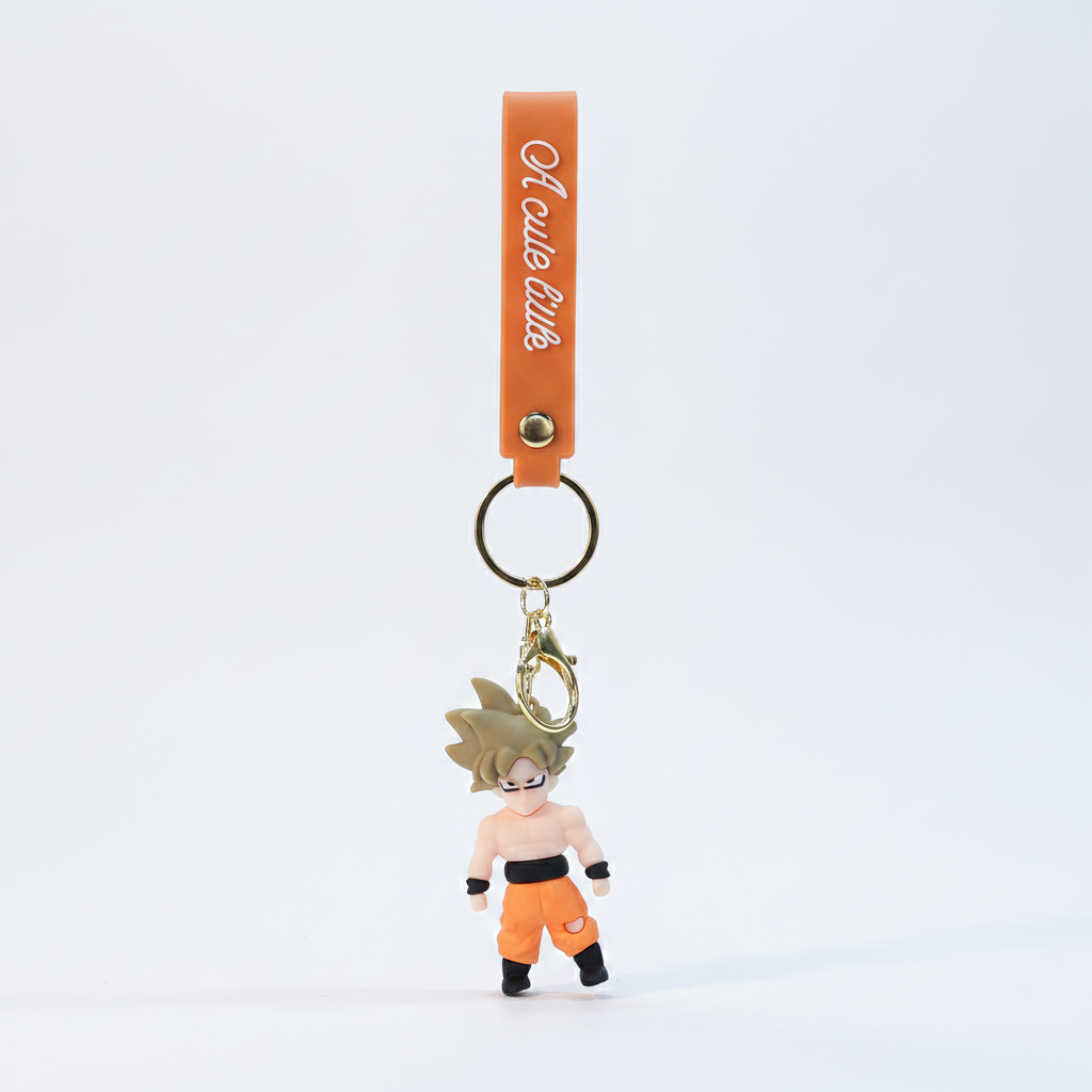 Dragon Ball Z Goku Mini Figure Keychain with Strap