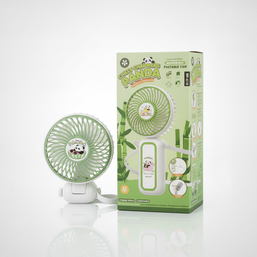 Chilly Charmers Panda Rechargeable Portable Fan