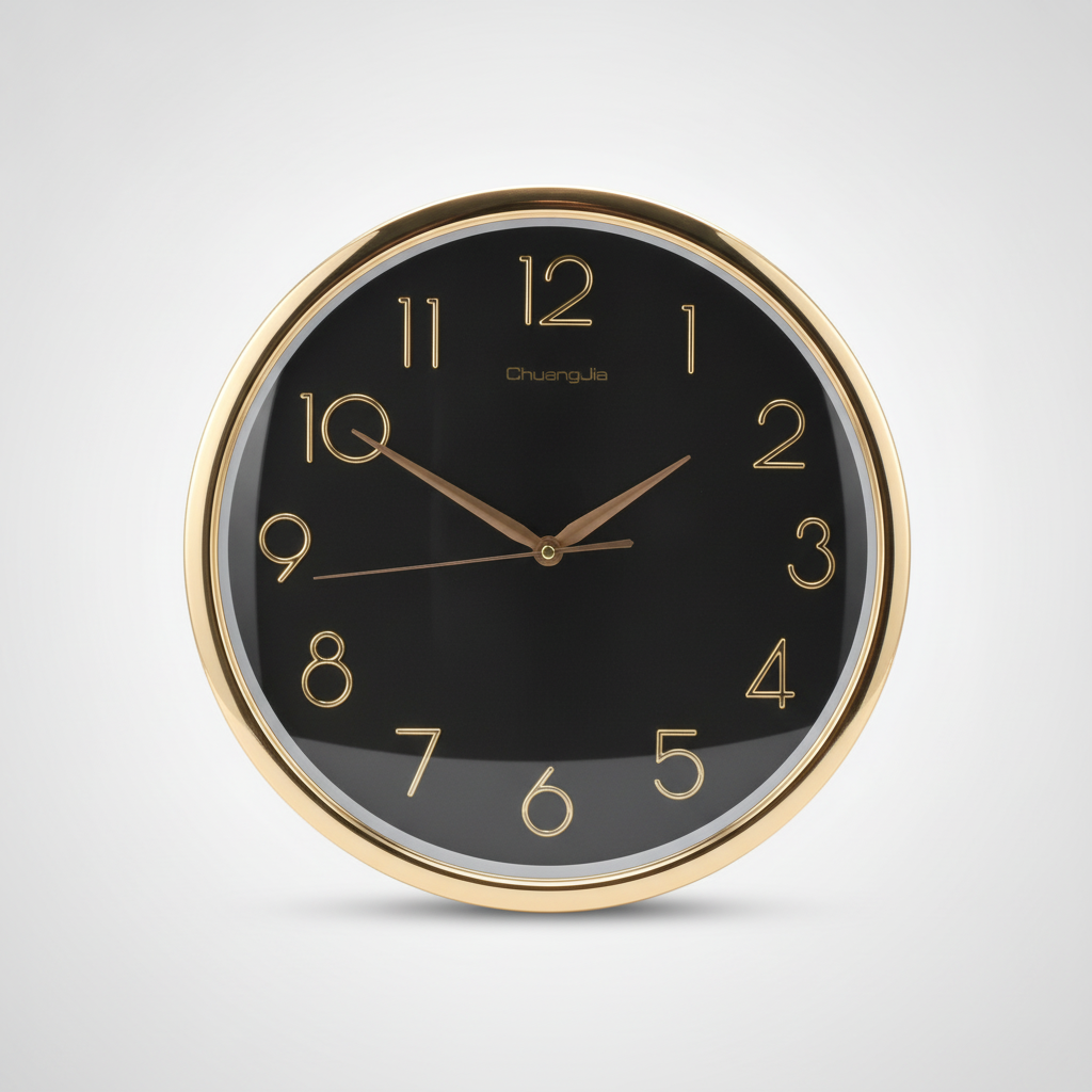 ChuangJia Gold Wall Clock – Modern Glam Timepiece