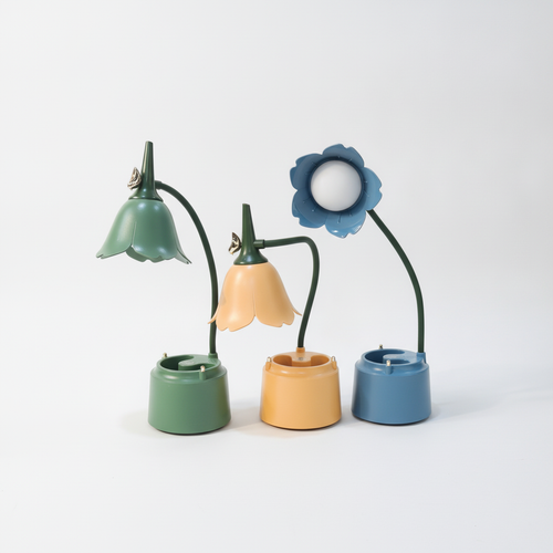 Flower-Shaped USB Rechargeable LED Study Desk Lamp