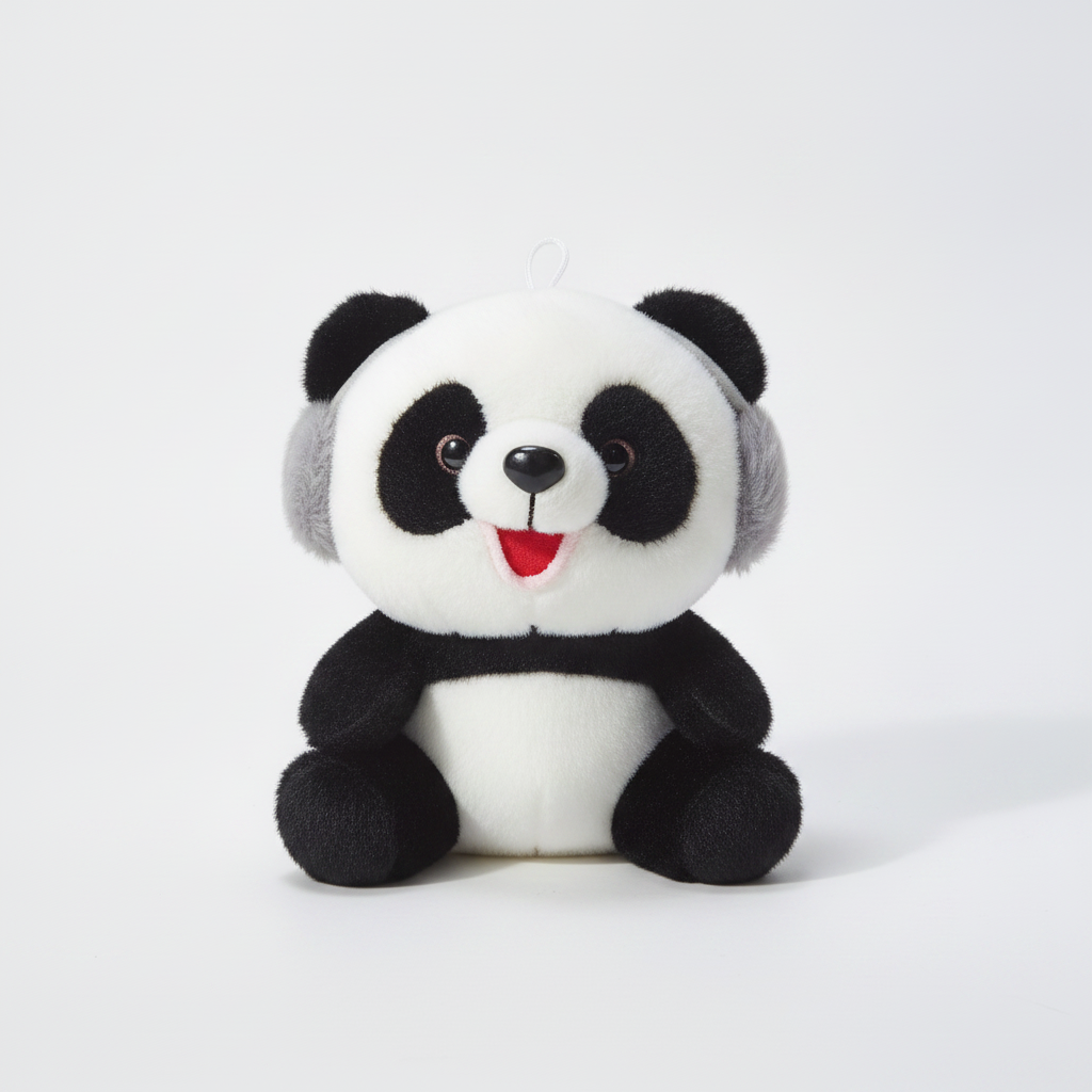 Panda Plush with Built-In Headphones – 25 cm Cuddly Toy