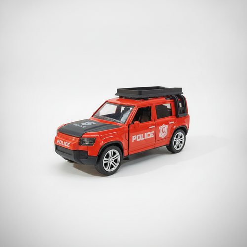 Red Police SUV Die-Cast Toy Car with Lights & Sound