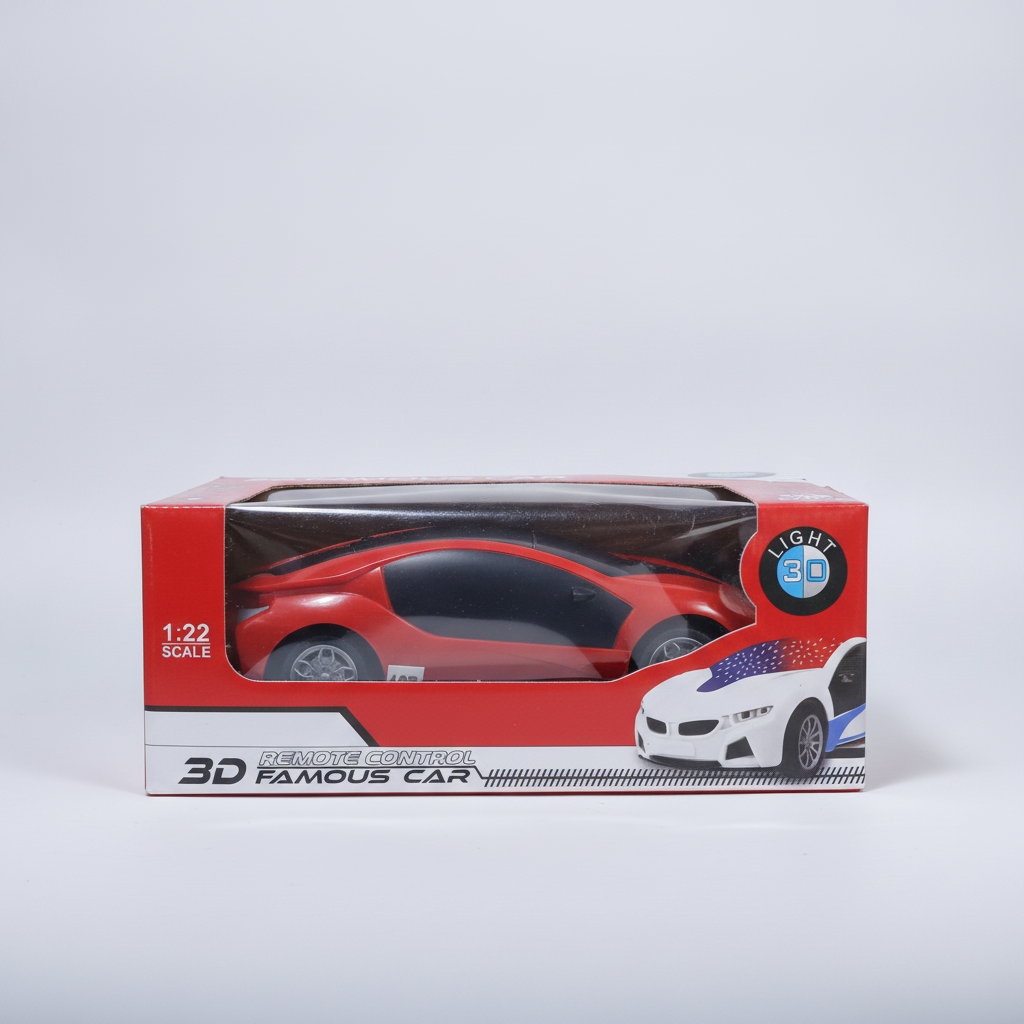 3D Light-Up Remote Control Sports Car – 1:22 Scale