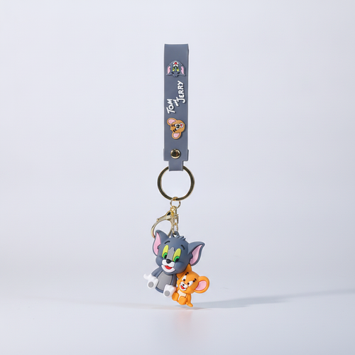 Tom & Jerry Silicone Keychain with 3D Character Charms