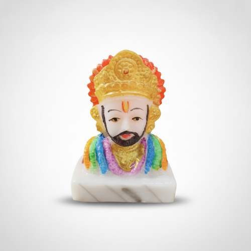 Khatu Shyam Ji Marble Bust Idol – Colorful Resin Murti