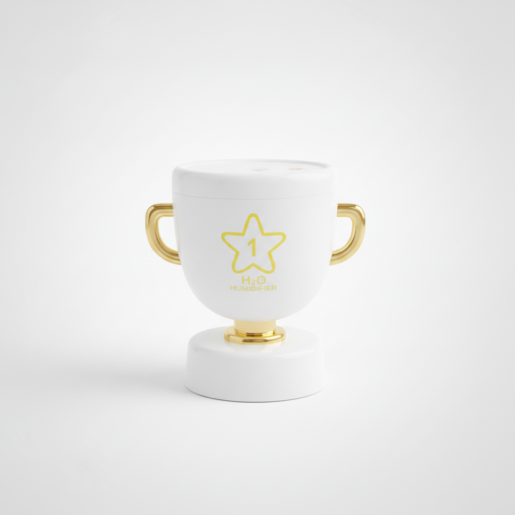 Trophy Cup H2O Humidifier – Gold & White Mini Desk Humidifier