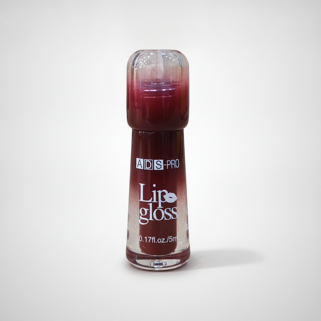 ADS-PRO Waterproof Lip Gloss – Deep Berry Red, 5ml