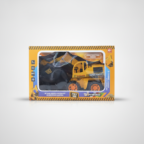 RC Construction Shovel Loader Toy with Flashing Lights – 5-Channel