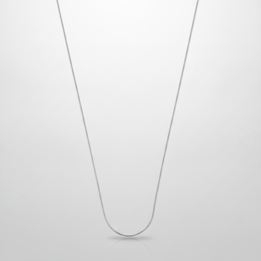 Men's Silver Snake Chain Necklace – Sleek & Minimalist
